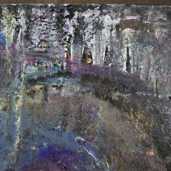 HANDCRAFTED Abstract Painting HANDPAINTED & HANDMADE Wall Art Decor 24"x30 - Picture 5 of 17